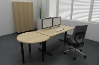 Sitz Steh Schreibtisch AVARO-P Professional mit verschiedenen Ansatzplatten