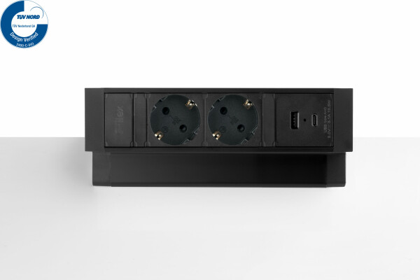 Power Desk UP 2.0- 2 x Schuko + je 1 x USB A & C